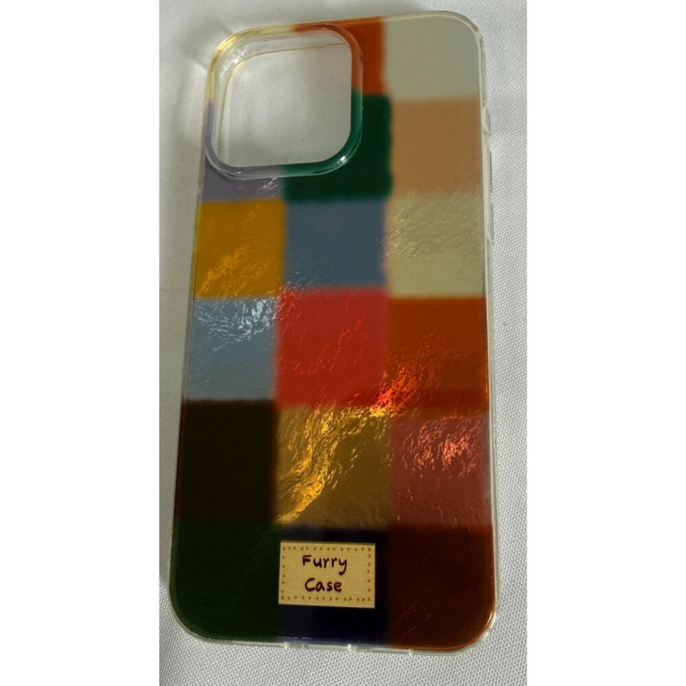 iPhone 14 Pro Max+/iphone15 Pro Max Plastic Case Furry‎ Case Patched Colors